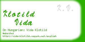 klotild vida business card